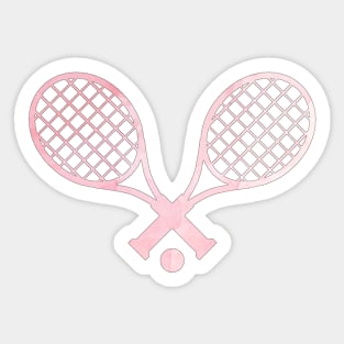 Tennis Racket Pink Sticker